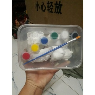 Hộp tượng 4 con 6cm _8cm kèm màu