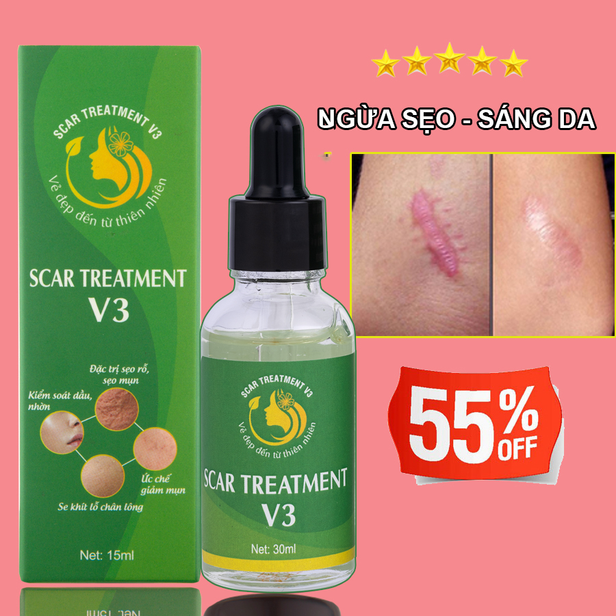 Serum sẹo lõm - Giảm sẹo rỗ sẹo lâu năm Streatment V3 30ml