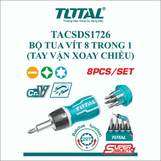 Tua vít 8 trong 1 mini tự động 2 chiều total tacsds1726