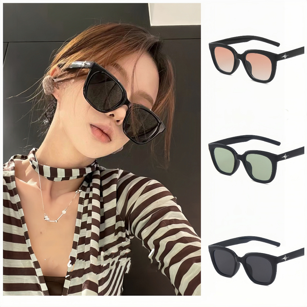 Km27 kính mát hoạ tiết ngôi sao mẫu mới nhất chống tia Uv (tặng kèm bao da)