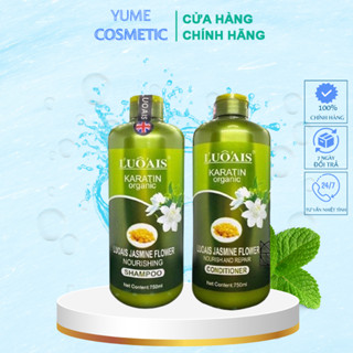 Bộ gội xả hoa nhài LUÔ’AIS KERATIN ORGANIC phục hồi chuyên sâu 800ml*2