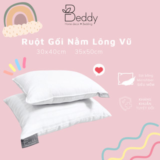 Ruột gối nằm gòn lông vũ beddy cao cấp kích thước 30x40cm, 35x50cm