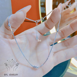 Lắc chân nữ bạc , lắc chân mỳ bi vuông byl jewelry