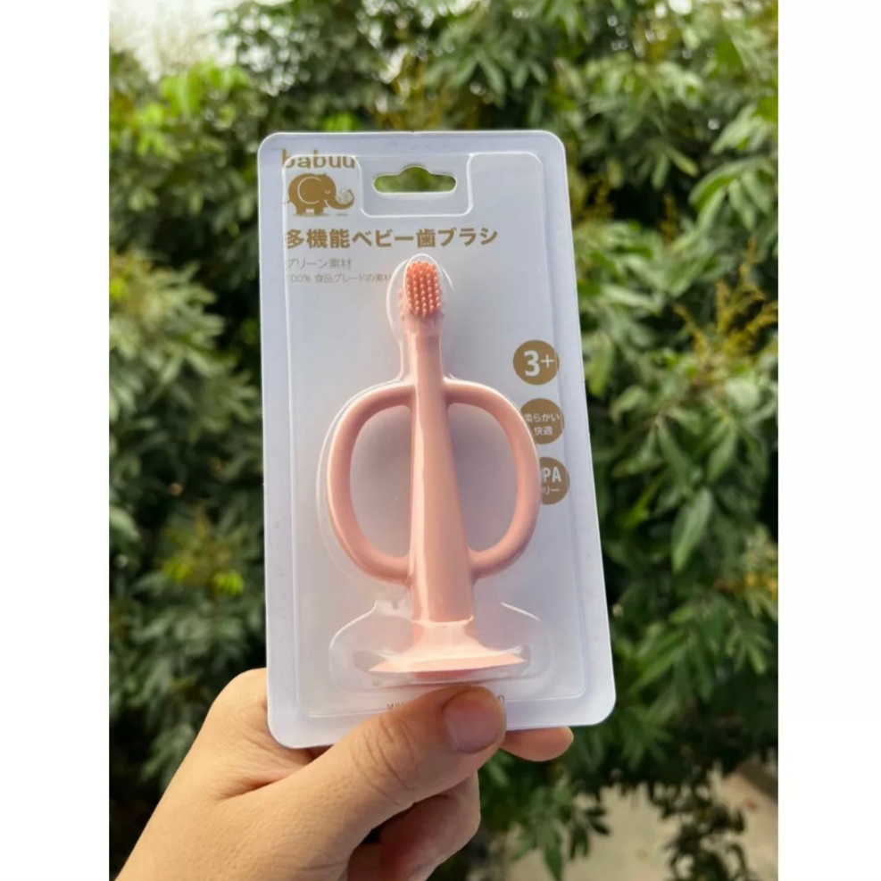 Gặm nướu kiêm bàn chải silicon Babuu cho bé