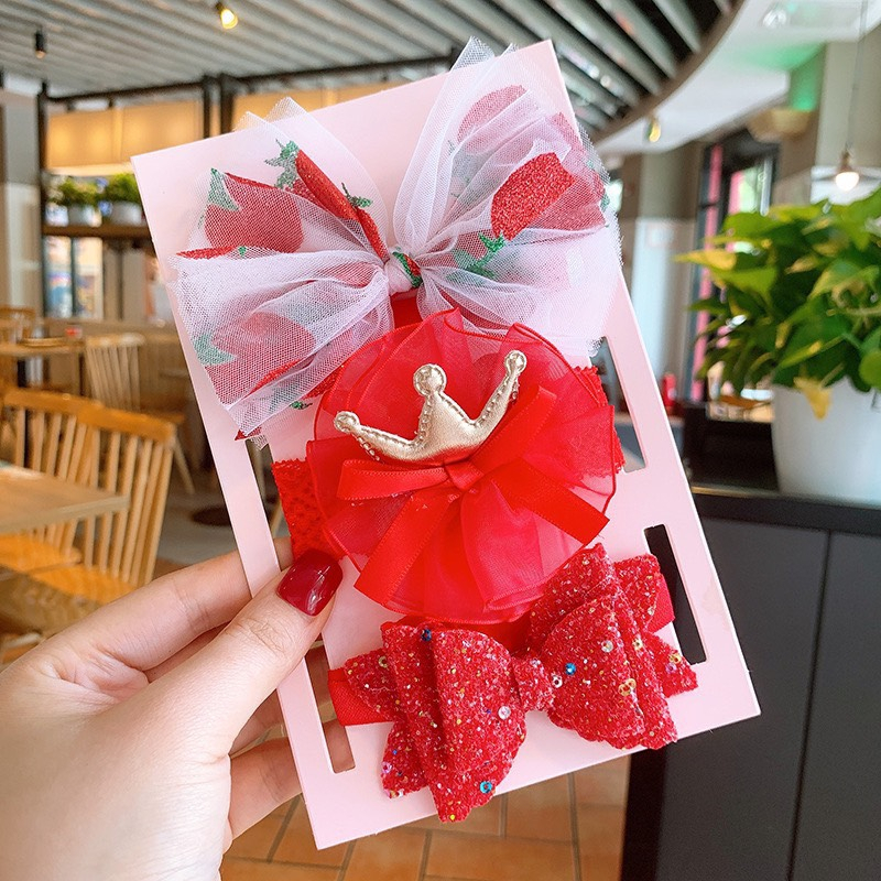 Combo 3 Turban, Sét 3 Tuban Cho Bé Kèm Hộp Xinh Xắn, Đáng Yêu Cho Bé Từ 0-18M