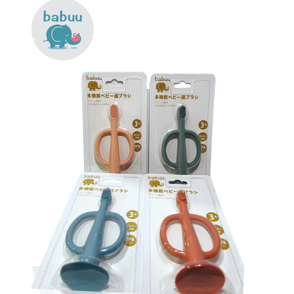 Gặm nướu kiêm bàn chải silicon Babuu cho bé