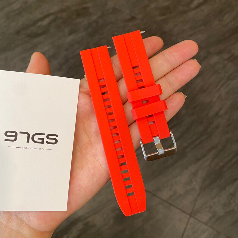 Dây đồng hồ silicone size 20mm, 22mm