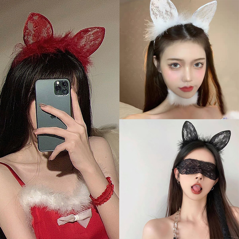 Bờm - Cài tóc Tai thỏ tai mèo hoá trang cosplay phong cách gợi cảm sexy W-13