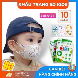 Sét 50 Chiếc Khẩu Trang 5D TaKi In Hình Họa Tiết Cho Bé Từ 0-2 Tuổi ,2-6T