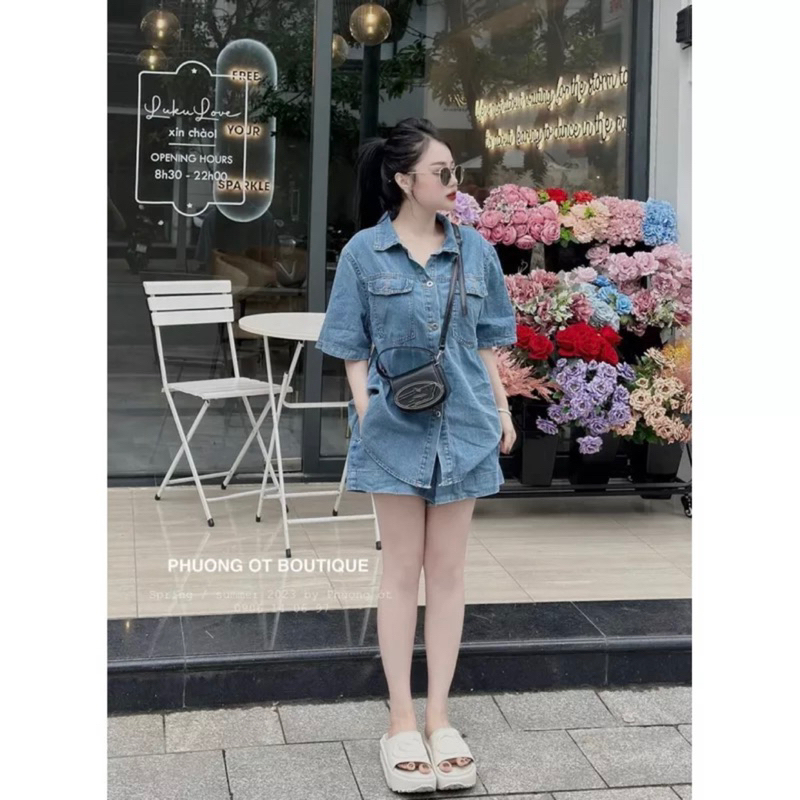 Bigsize Set jeans trơn đùi 55-95kg