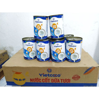 Gía sỉ ( 1 thùng 24 hộp) Nước cốt dừa Vietcoco coconut cream đóng hộp lon 400ml /160ml hoàn toàn tự nhiên ,date mới