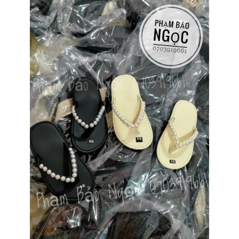 Dép lê phối cườm