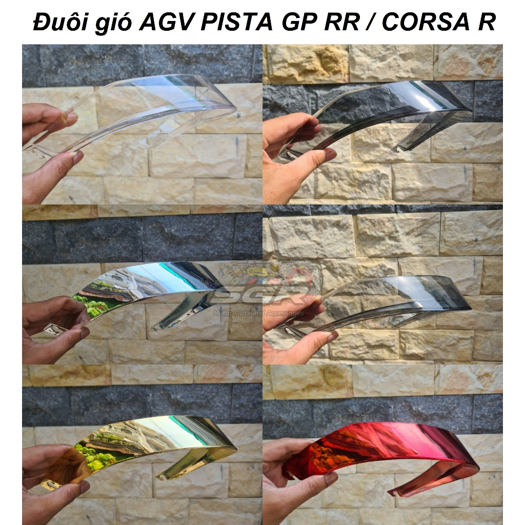 Đuôi gió thay thế cho nón bảo hiểm Pista, Corsa