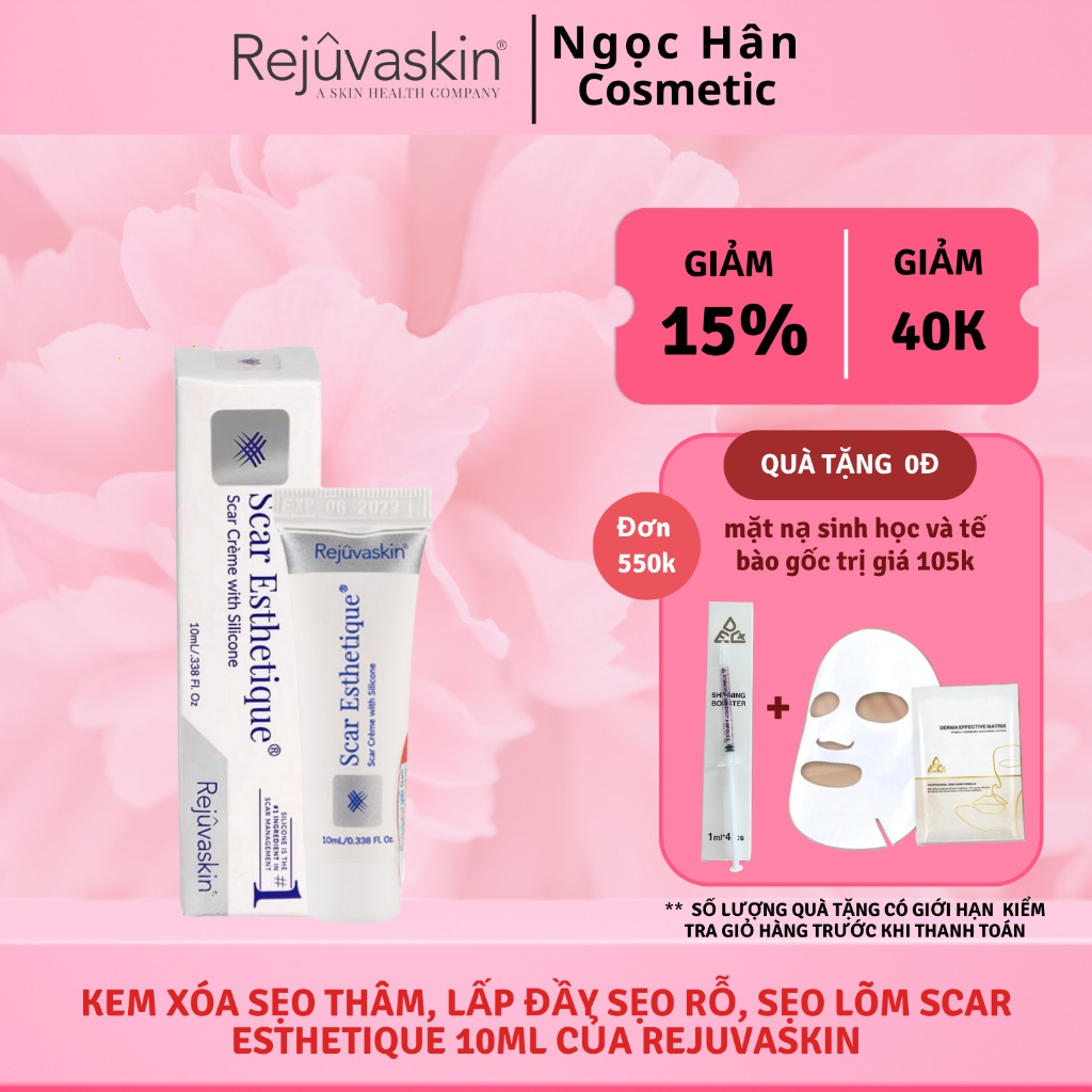 Kem xóa Sẹo Thâm, lấp đầy Sẹo Rỗ, Sẹo Lõm Scar Esthetique 10ml của Rejuvaskin - ngochan cosmetics