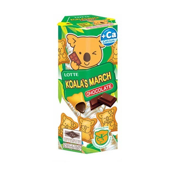 Hộp Bánh Gấu Vỏ Và Nhân Socola Lotte Koala's March Hộp 37g