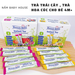 Date 1/2026 Trà hoa quả hữu cơ Beaty Baby Đức dành cho bé ăn dặm từ 5 tháng - trà hoa cúc, dâu mâm xôi ( tách lẻ)