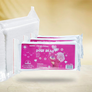 Khăn vải khô đa năng gấu dâu thiên phúc 300gram