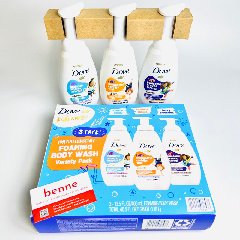 Sữa tắm tạo bọt dành cho bé Dove Foaming Body Wash For Kids 400ml của Mỹ