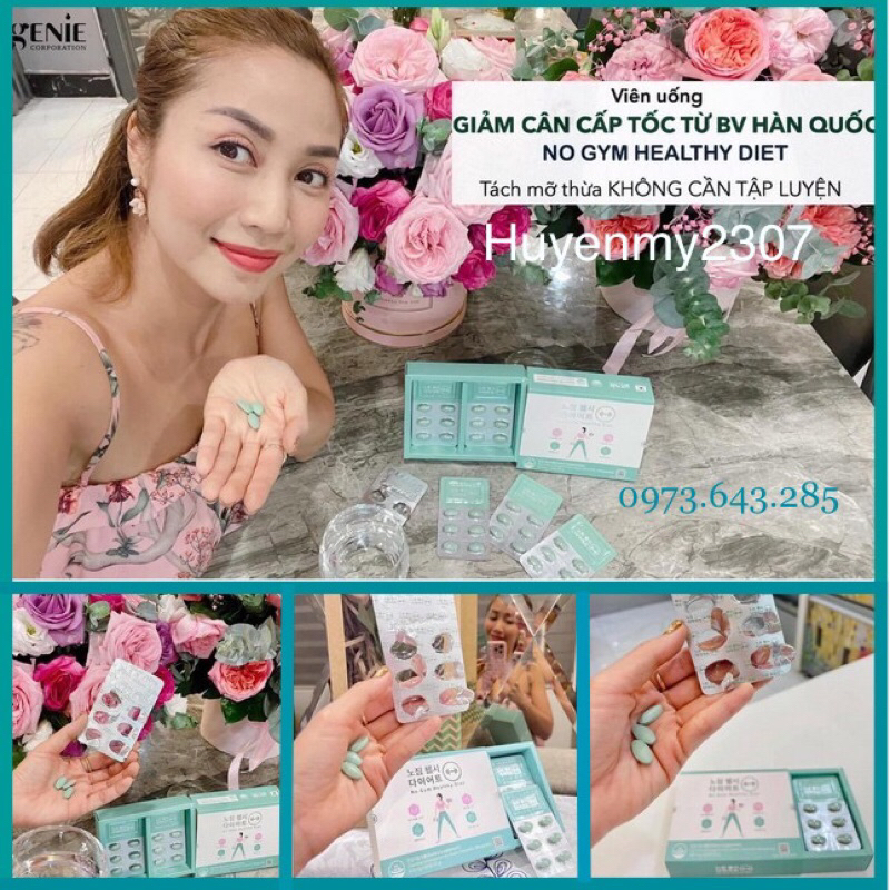Viên Uống Giảm Cân Genie No Gym Healthy Diet Hàn Quốc (hộp 60 viên)