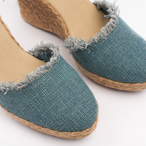 Cao Gót Cói Đế Xuồng cao 8cm Dây Nhẹ Nhàng  - Ivy Màu Jean