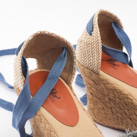 Cao Gót Cói Đế Xuồng cao 8cm Dây Nhẹ Nhàng  - Ivy Màu Jean
