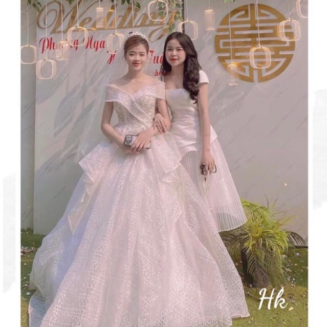 Đầm váy nữ dáng dài sang chảnh màu trắng vải tacta loại 1 thiết kế dáng dài dập ly liền sang trọng