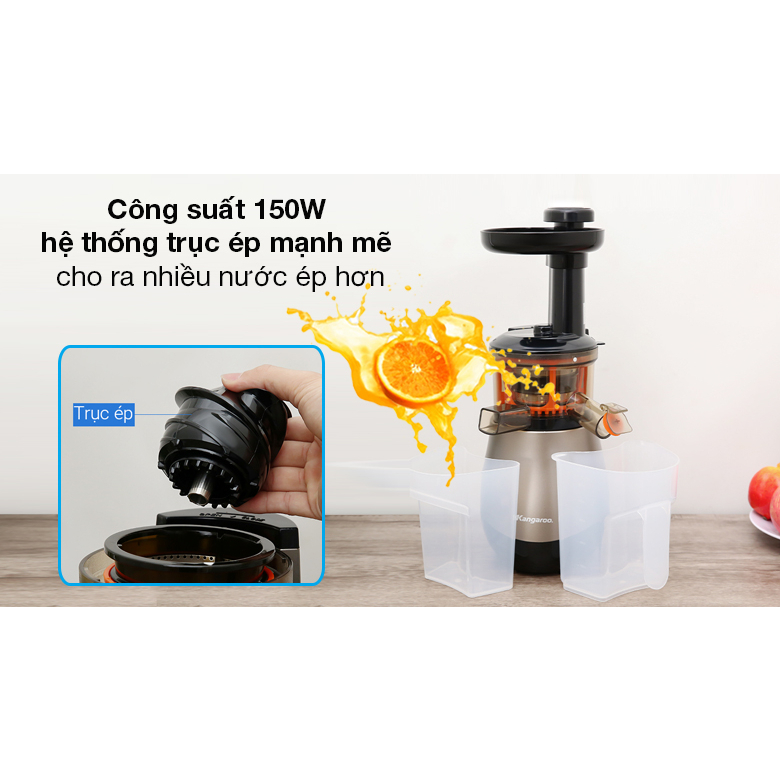 Máy ép chậm Kangaroo KG150SJ công suất 150W   BẢO HÀNH CHÍNH HÃNG 12 THÁNG