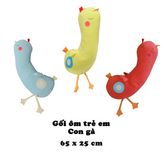 Gối ôm trẻ em hình con gà 65x25cm Hometex