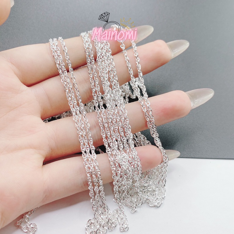 Dây chuyền xoắn 1c kèm mặt bạc ta các mẫu siêu sang nhà MAINOMI