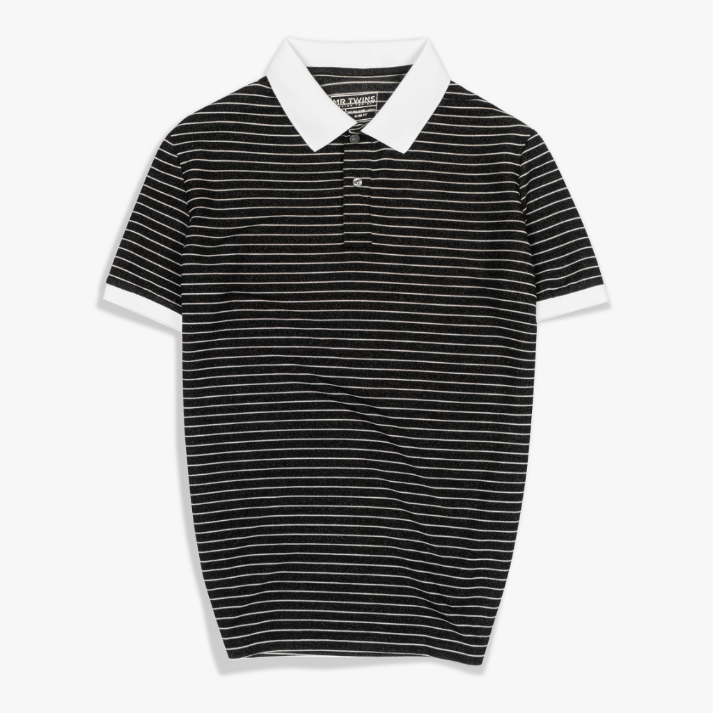 Áo Thun Polo Nam Cổ Bẻ Phối Sọc Ngang Vải Cotton Dệt Kim Tự Nhiên Xuất Xịn, Chuẩn Form Thương Hiệu Mr Twins