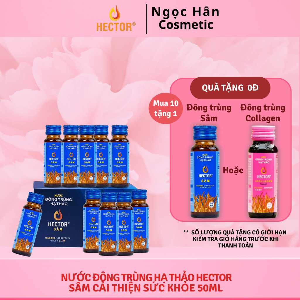 Nước Đông Trùng Hạ Thảo Hector Sâm Cải Thiện Sức Khỏe 50ml - ngochancosmetics