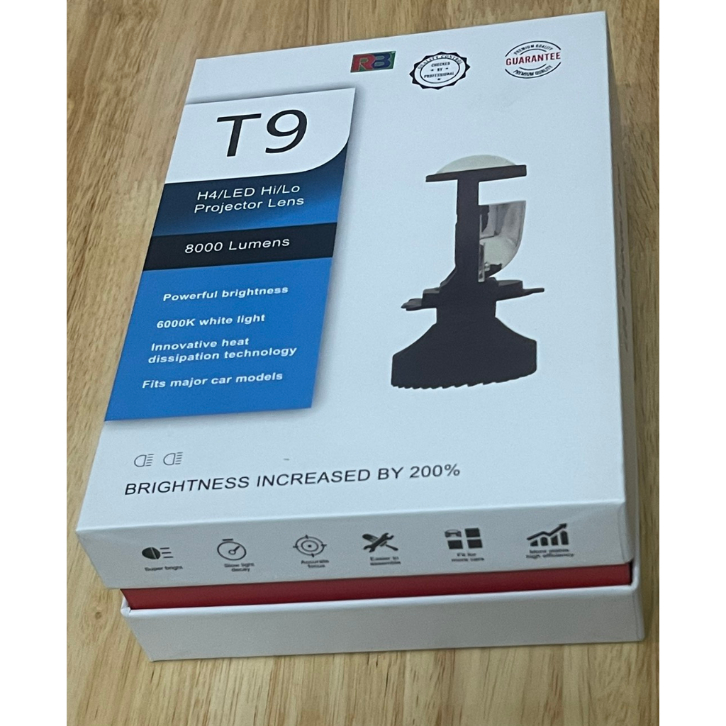 Đèn Pha LED Bi Cầu Mini T9 chân H4 bản v2 Công Suất 35w Lắp Ô tô, Xe Máy. giá 1 đèn