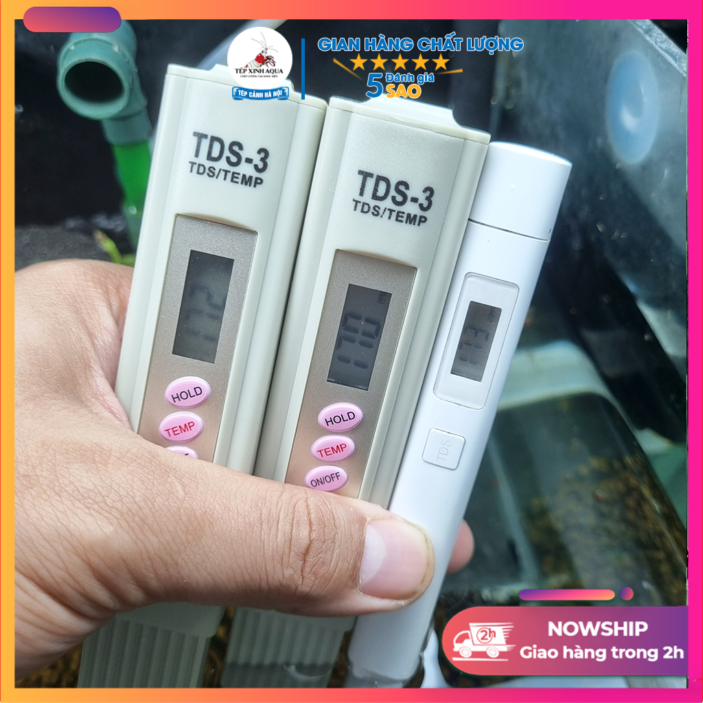 Bút kiểm tra chất lượng nước - Bút đo TDS/Temp - đo nồng độ chất rắn hòa tan