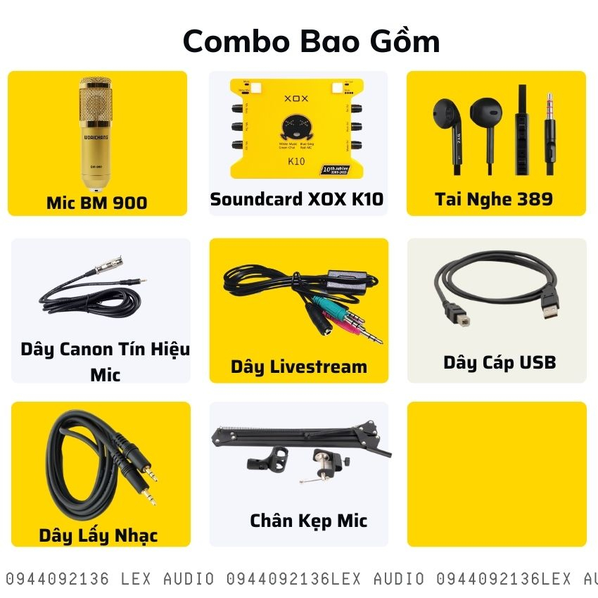 BỘ MIC KARAOKE LIVESTREAM TRỰC TUYẾN GIÁ RẺ CHẤT LƯỢNG CAO SOUNDCARD K10+ MIC BM900 HÀNG CHÍNH HÃNG BẢO HÀNH 12 THÁNG