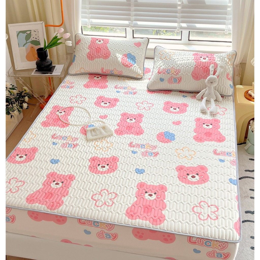 Bộ chiếu bọc đệm 3D cao cấp- gồm 1 chiếu ( thảm) và 2 vỏ gối nằm -kích thước 1m8x2m -chuyengagoigiax