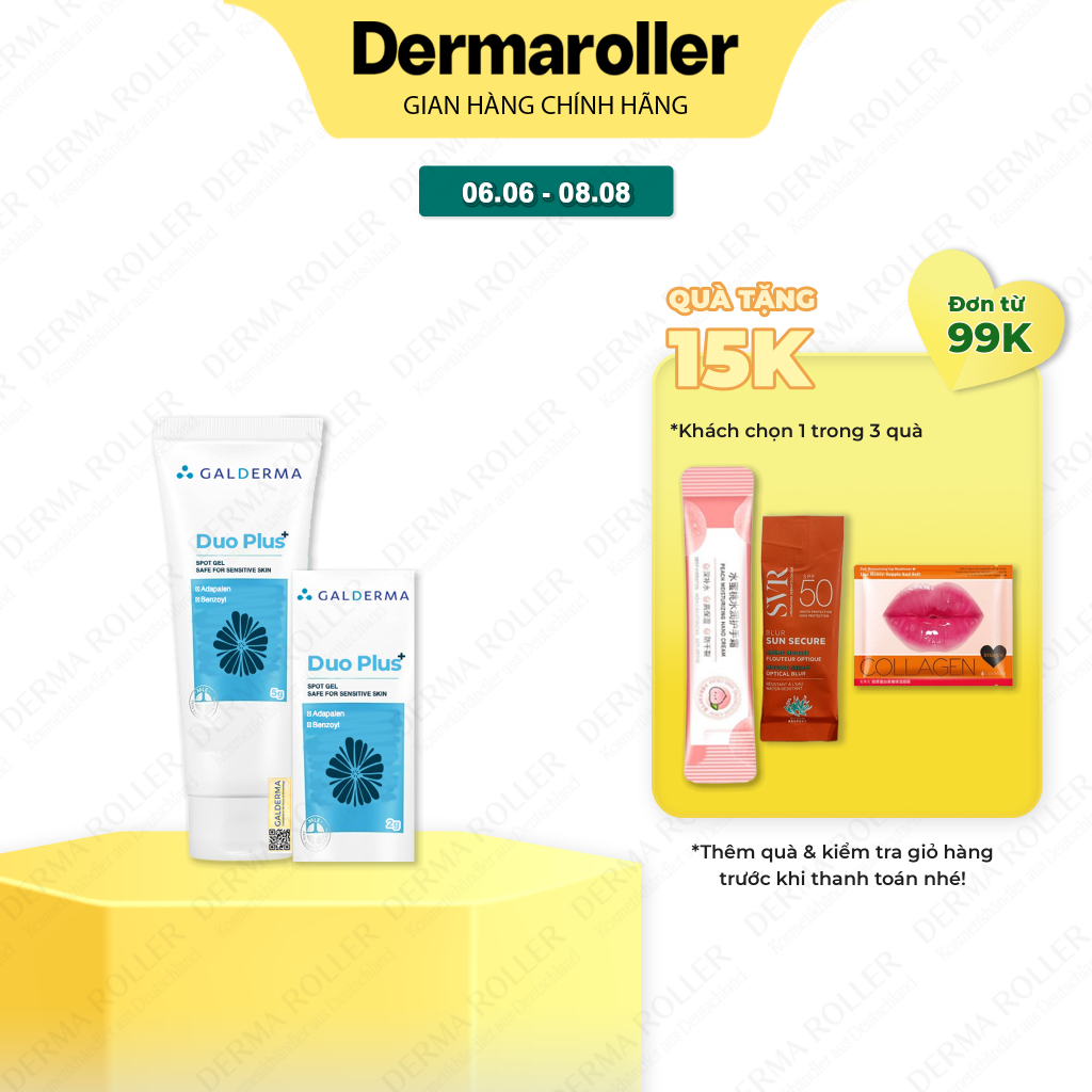 Sample Duo+ gel giảm mụn bọc, mụn sưng đỏ GALDERMA