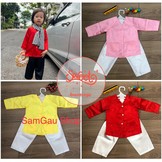 Bà Ba Đỏ Vàng Hồng cho bé gái từ 7-20kg SamGau Shop
