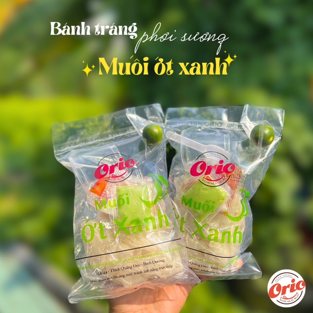 Bánh Tráng Phơi Sương Orio Muối Ớt Xanh