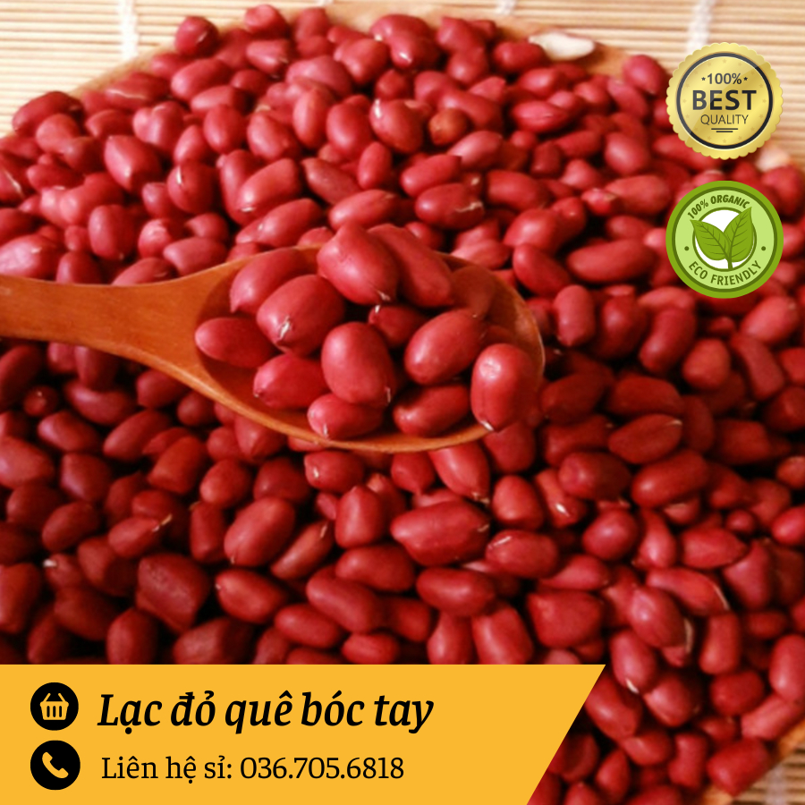 Lạc đỏ quê bóc tay, sạch, thơm bùi