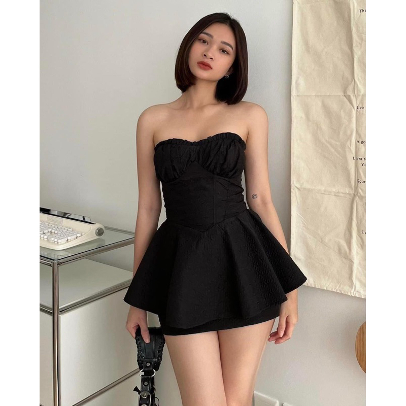 Set áo quây & chân váy ngắn sang chảnh - Soli Set