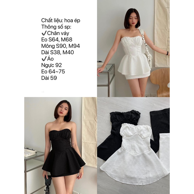 Set áo quây & chân váy ngắn sang chảnh - Soli Set