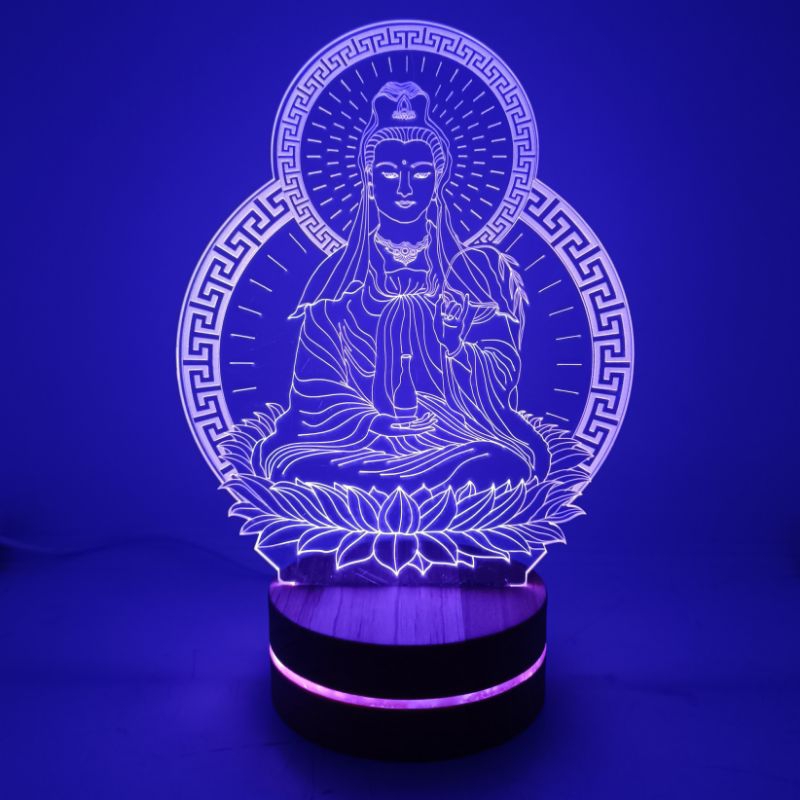 Đèn 3D Led Bồ Tát Quán Âm