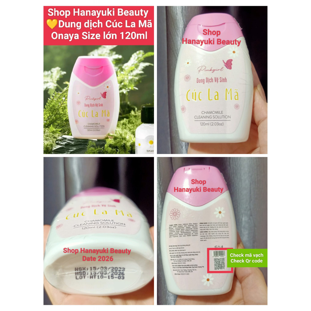 Dung dịch vệ sinh Cúc La Mã ONAYA 120ml-Giúp sạch, thoáng mát, thơm, khử mùi vùng kín