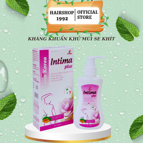 Dung dịch vệ sinh phụ nữ INTIMA PLUS 100ml dạng gel kháng khuẩn khử mùi hôi duy trì độ ẩm.Nước rửa phụ khoa INTIMA PLUS