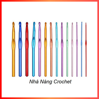 Kim Móc Len Nhôm Lẻ Size Đa Dạng Màu Sắc Kim Móc Cơ Bản - Nhà Nàng Crochet