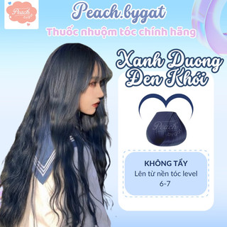 Thuốc nhuộm tóc XANH DƯƠNG ĐEN KHÓI không cần dùng thuốc tẩy tóc của Peachbygat