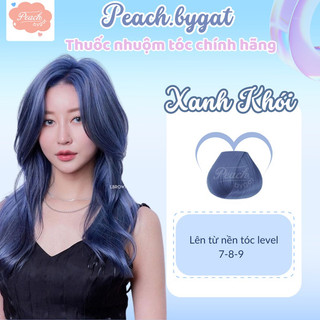 Thuốc nhuộm tóc XANH DƯƠNG KHÓI cần sử dụng thuốc tẩy tóc của Peachbygat , Peach bygat