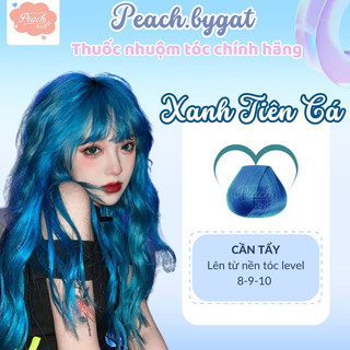 Thuốc nhuộm tóc XANH TIÊN CÁ cần dùng thuốc tẩy tóc của Peachbygat , Peach bygat