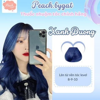 Thuốc nhuộm tóc XANH DƯƠNG cần thuốc tẩy tóc của Peachbygat , Peach bygat