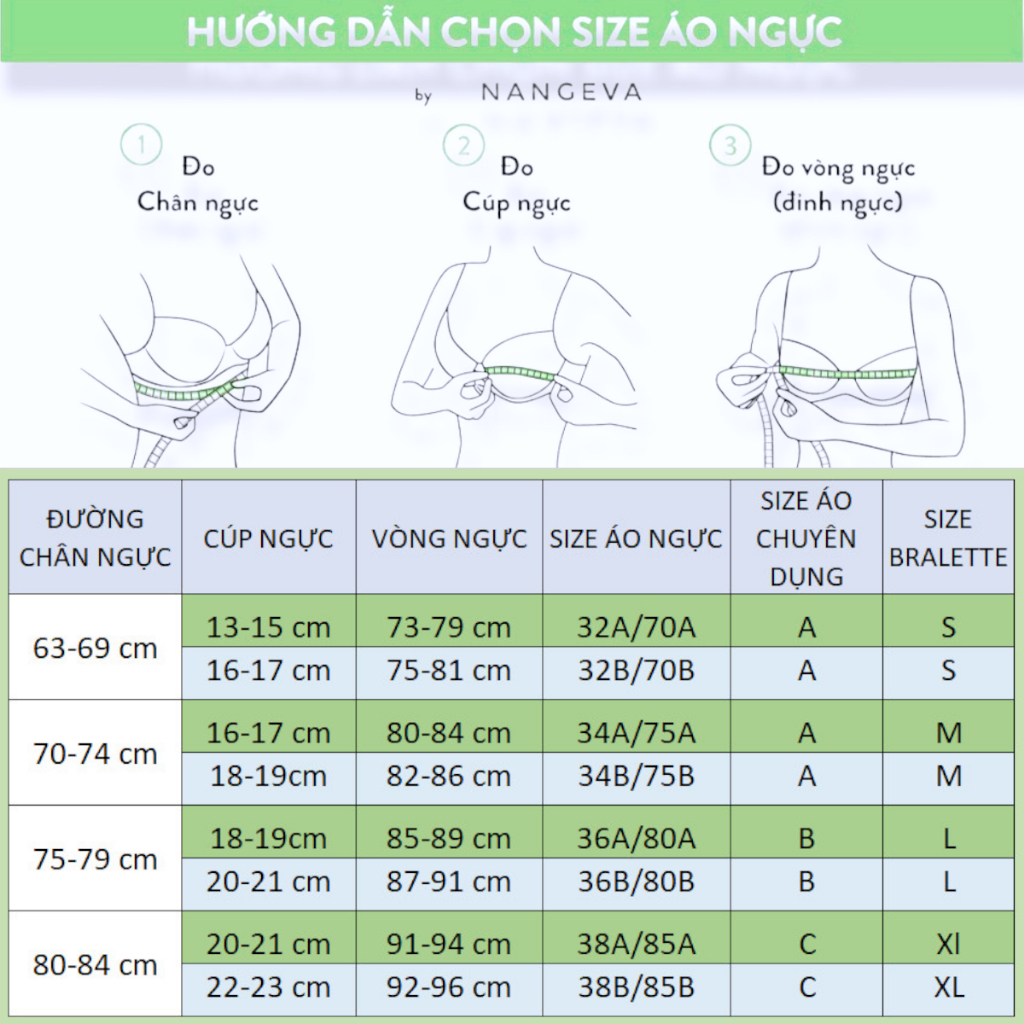 Áo Ngực Mút Mỏng Không Gọng 3 Móc Cài Viền Lưng Thun NANGEVA Ms1238